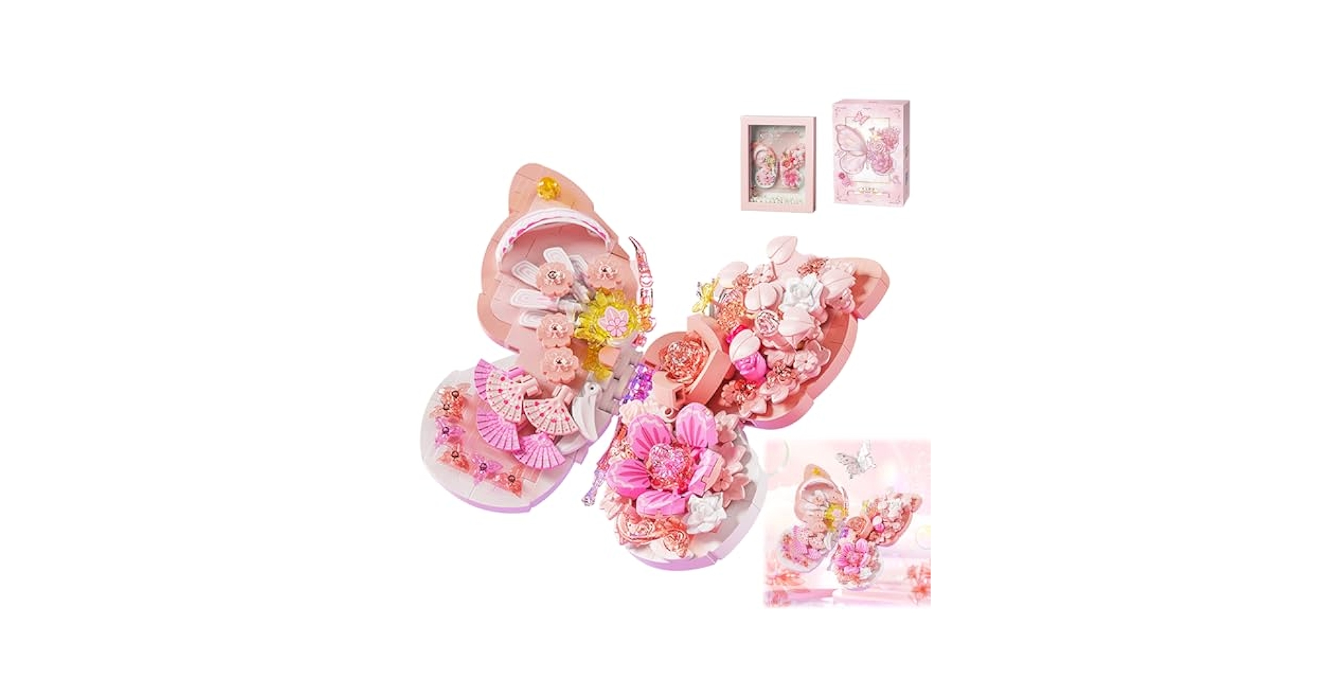 コレクション Flowers&yu Amazon.com: Purple Flower Starmoon Butterfly Building Block